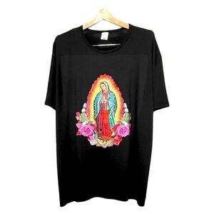 SHEIN Graphic T-Shirt Black Unisex Adult Size 4XL.